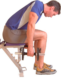 slowly pull your shoulder blades together - holding for 1 - 2 seconds then repeat