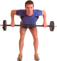 pull the bar into your lower chest