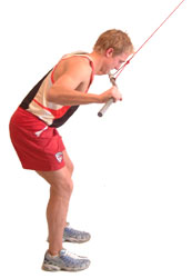 smoothly pull the bar to your chest - avoid leaning forward