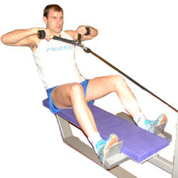 focus on using your back muscles to pull the cable towards your neck - avoid excessive leaning backwards