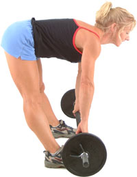 keep your legs straight and buttocks pushed back