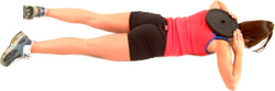keep your feet on the floor throughout the movement