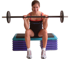 keep elbows in contact with your thighs