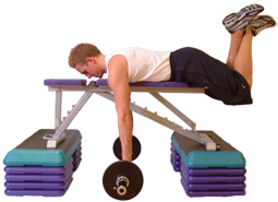 aim to let the weight hang down towards the floor