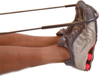 keep band at the top of the toes