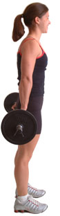 keep bar tight to your buttocks