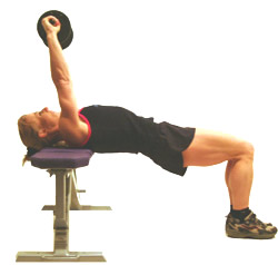 rest your shoulders across the bench