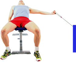 start with your arm horizontal to the floor