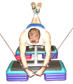 bring your hands together under your head