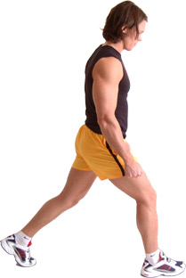 take one large stride outto your front