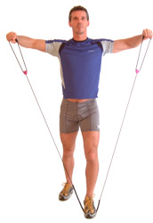 aim to keep your hands at shoulder height throughout