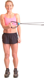 keep your elbow tucked into your side