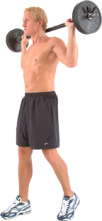 keep your legs staggered to aid balance