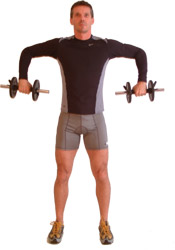 keep the arms bent at 90 degrees throughout