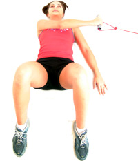 extend you arm across your chest