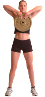 lift the weight up towards your chin - keeping your elbows high