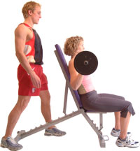 start with the bar at your front