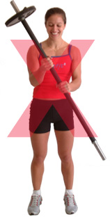 never have the weight on top