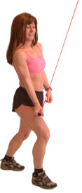 avoid leaning forward as you straighten your arm