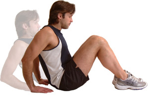 lift and lower using your triceps muscle