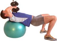 bend the arm taking the end of the weight down to your chest