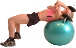 avoid hitting your head as you lower the weight down