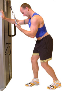 support yourself against the machine